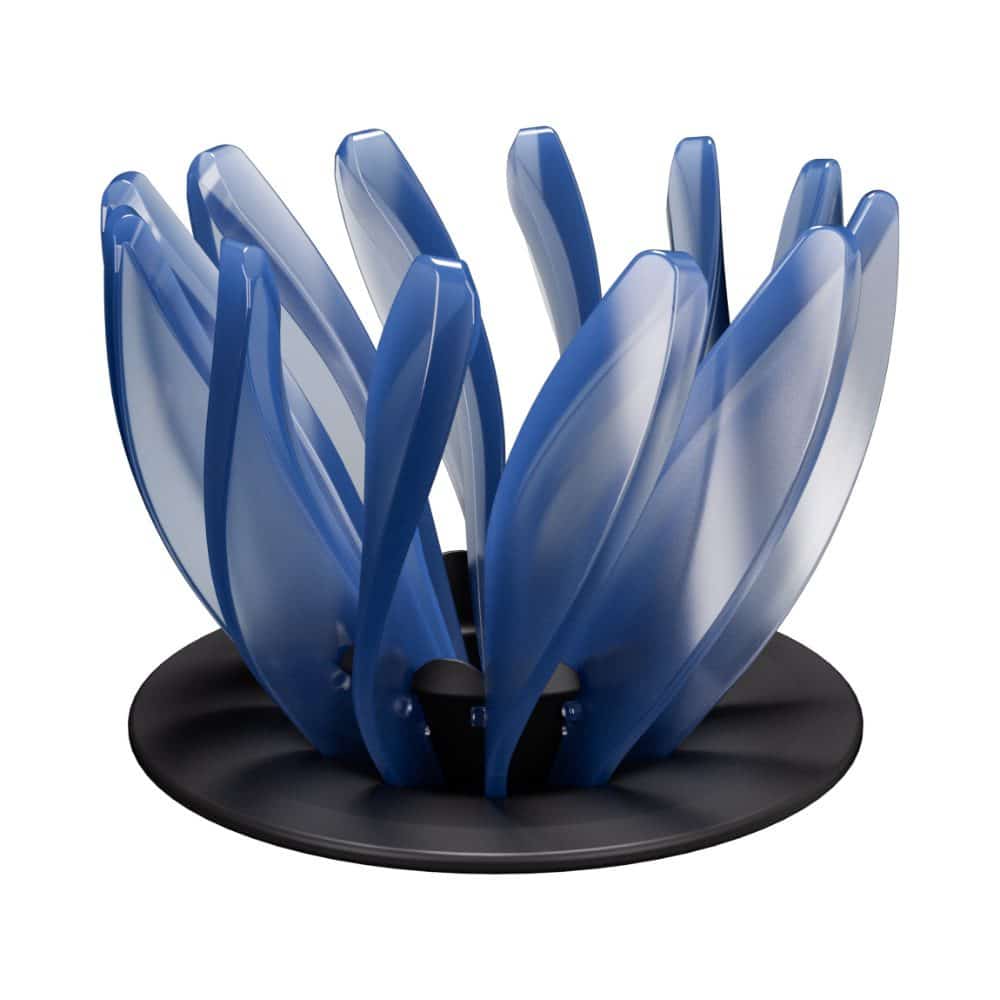 V60 Pour Over Coffee Dripper - Heat Resistant Brew Filter Cone - Blue(Black Base)