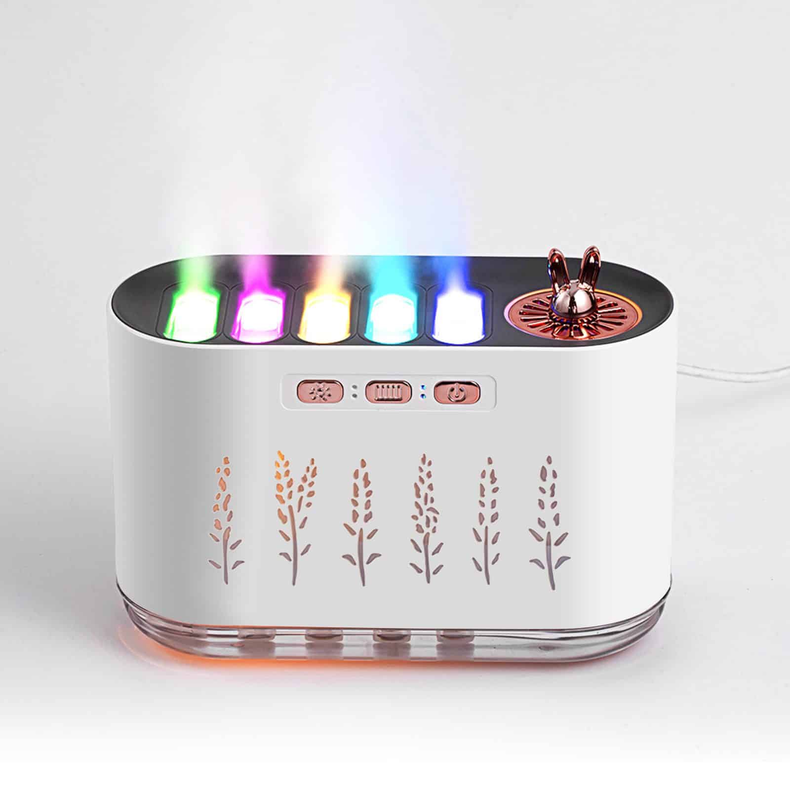 White Dynamic Color Changing Humidifier - Sound Control & Auto Shut-Of