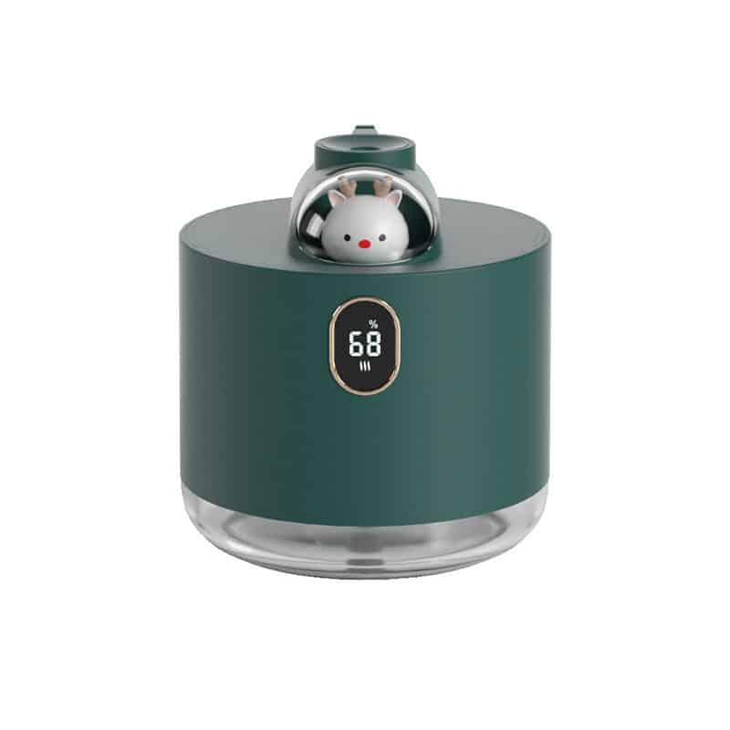 Green Astronaut Humidifier with LED Night Light - Whisper Quiet for Bedroom