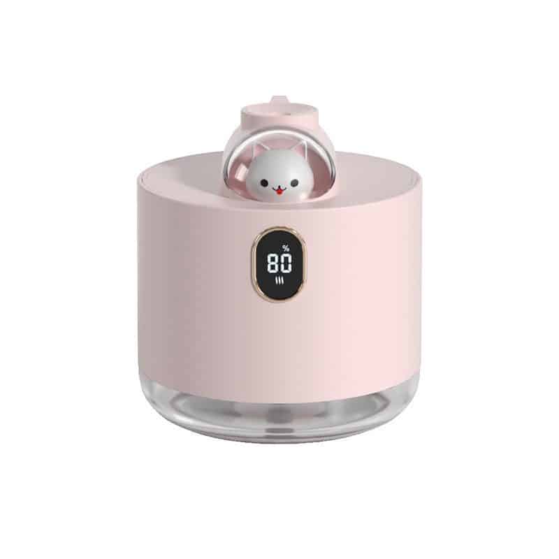 Pink Astronaut Humidifier with LED Night Light - Whisper Quiet for Bedroom
