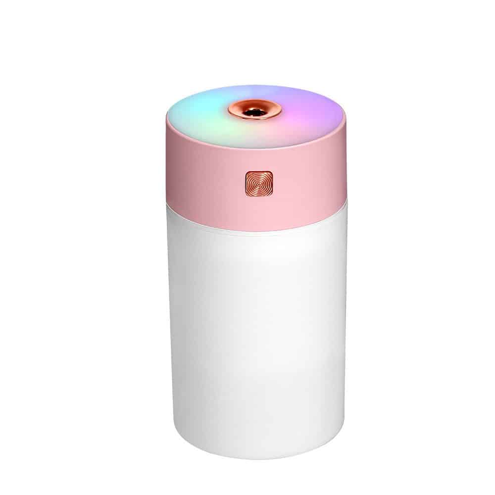 Pink 300ml USB Air Humidifier - Quiet Mini Humidifier for Bedroom, Office, Car