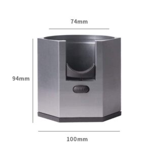 Dark Grey Diamond Professional Aluminum Espresso Tamping Station - Adjustable Portafilter Holder Stand