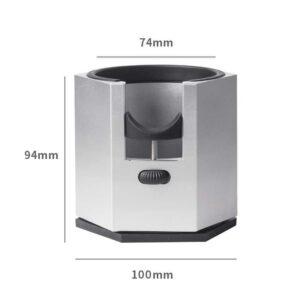 Silver Diamond Professional Aluminum Espresso Tamping Station - Adjustable Portafilter Holder Stand