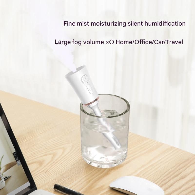 Red 2 in 1 Cool Mist Humidifier and Facial Moisturizer - USB Rechargeable Portable Nano Sprayer - Image 3
