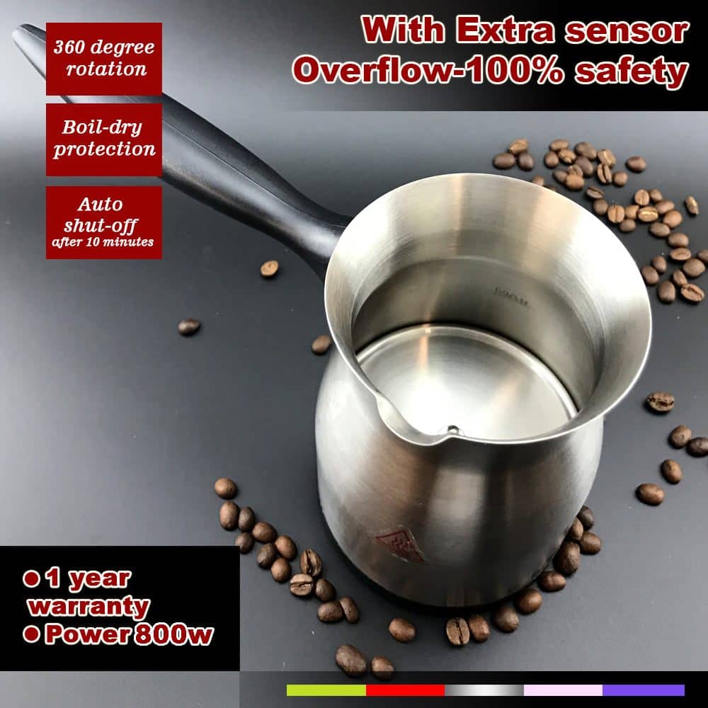 Stainless Electric Turkish Greek Arabic Coffee Maker Pot Automatic Sensor Anti Overflow - Image 4