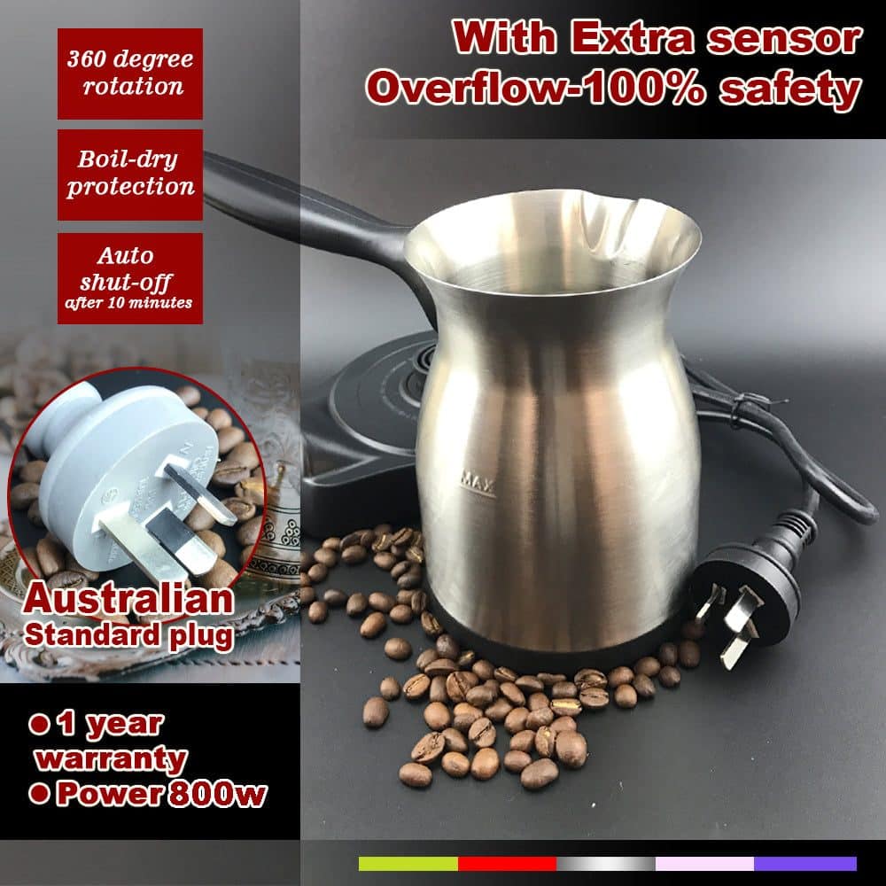 Stainless Electric Turkish Greek Arabic Coffee Maker Pot Automatic Sensor Anti Overflow - Image 5