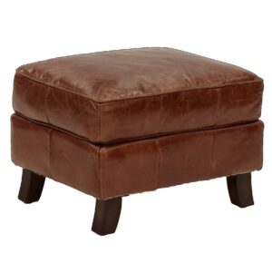 Whitehall Leather Ottoman Vintage Brown