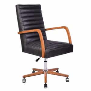 Kensington Mid-Century Chair Espresso Leather