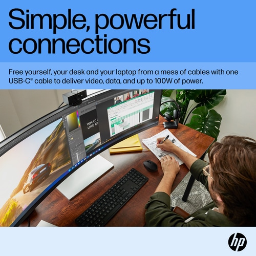 HP E45c G5 45" Dqhd USB-C Curve Monitor 400n 5120x1440 3ms HDMI DP Pd-100W Nic Hadj Spk 3y - Image 17