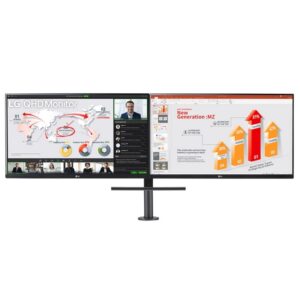 ERGO 2x 27" QHD(2560x1440) Daisy Chain Monitor,16:9,IPS,5ms,75Hz,HDMI(2.0)x1,DP(1.4)x1,USB3.0x2,USB-C(60W),C-CLAMP ERGO STAND,3YR WTY