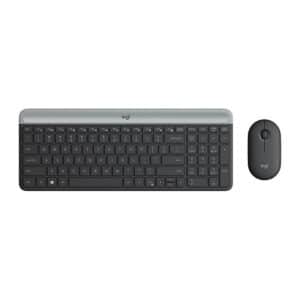 Slim Wireless Keyboard and Mouse Combo MK470 White