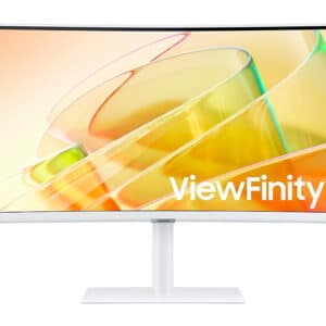 Samsung 34" Curve (21:9) Uwqhd VA Monitor, T/Bolt4, DP, HDMI, USB, Lan, Vesa, White, 3yr