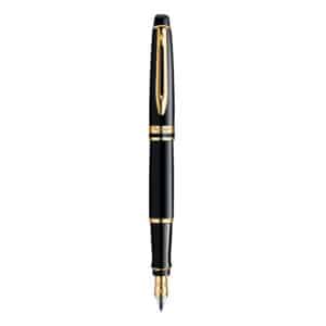 Waterman Expert Fountain Pen in black with gold trim